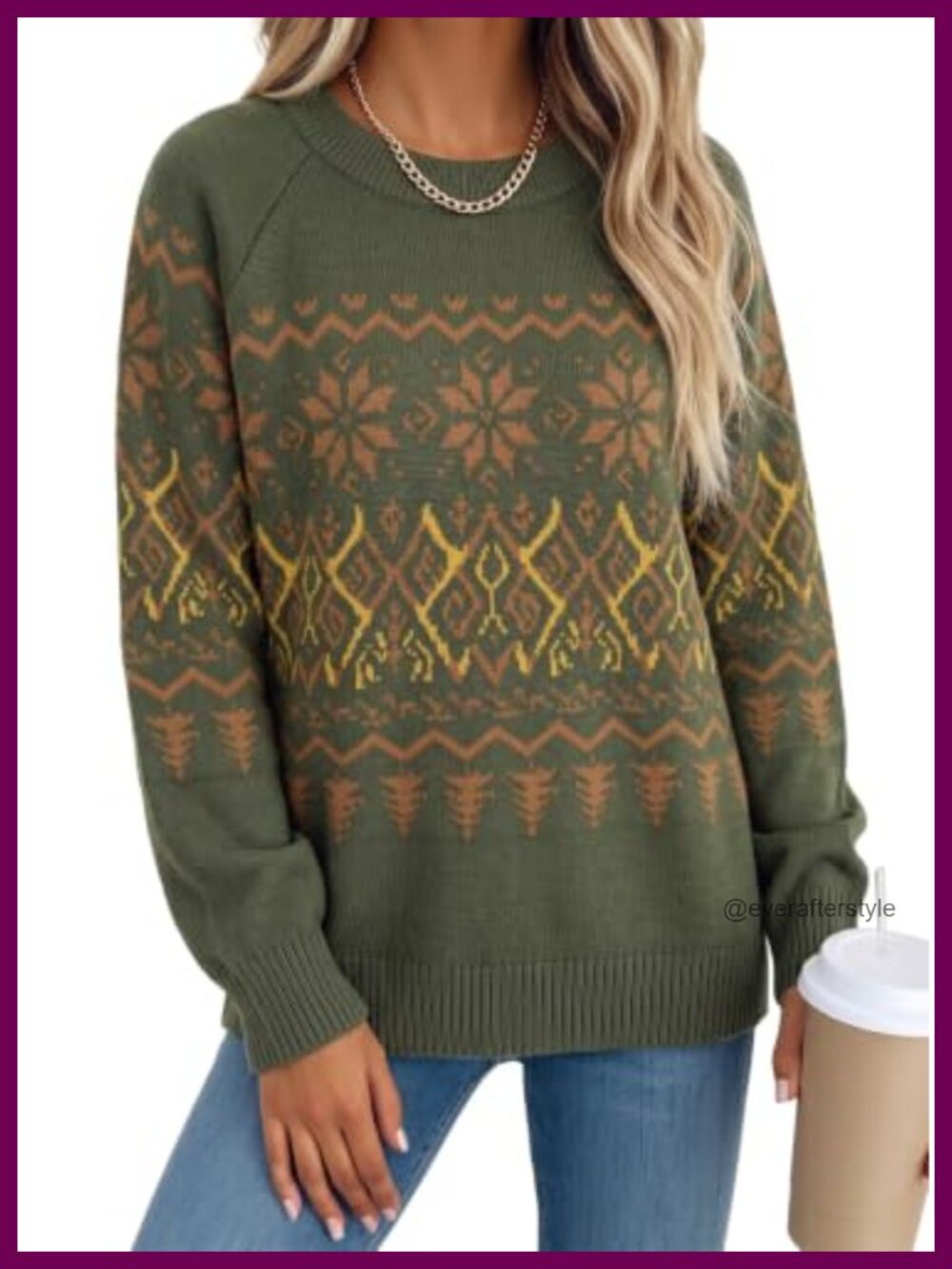 Womens Fall Winter Pullover Sweater
